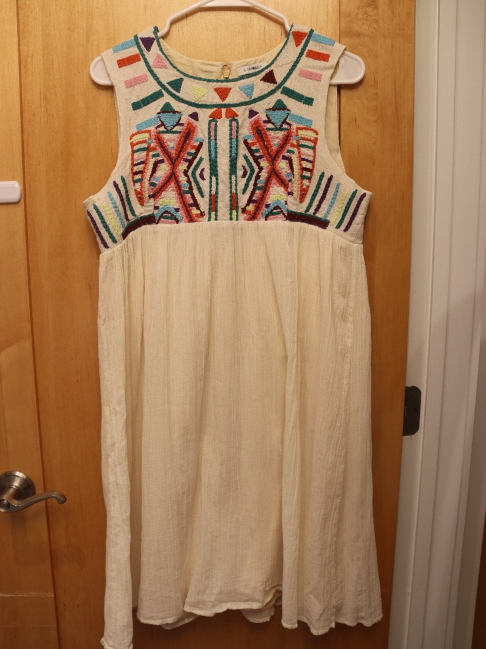 Anthropologie by Gryphon Tapestry Embroidered Sleeveless Dress